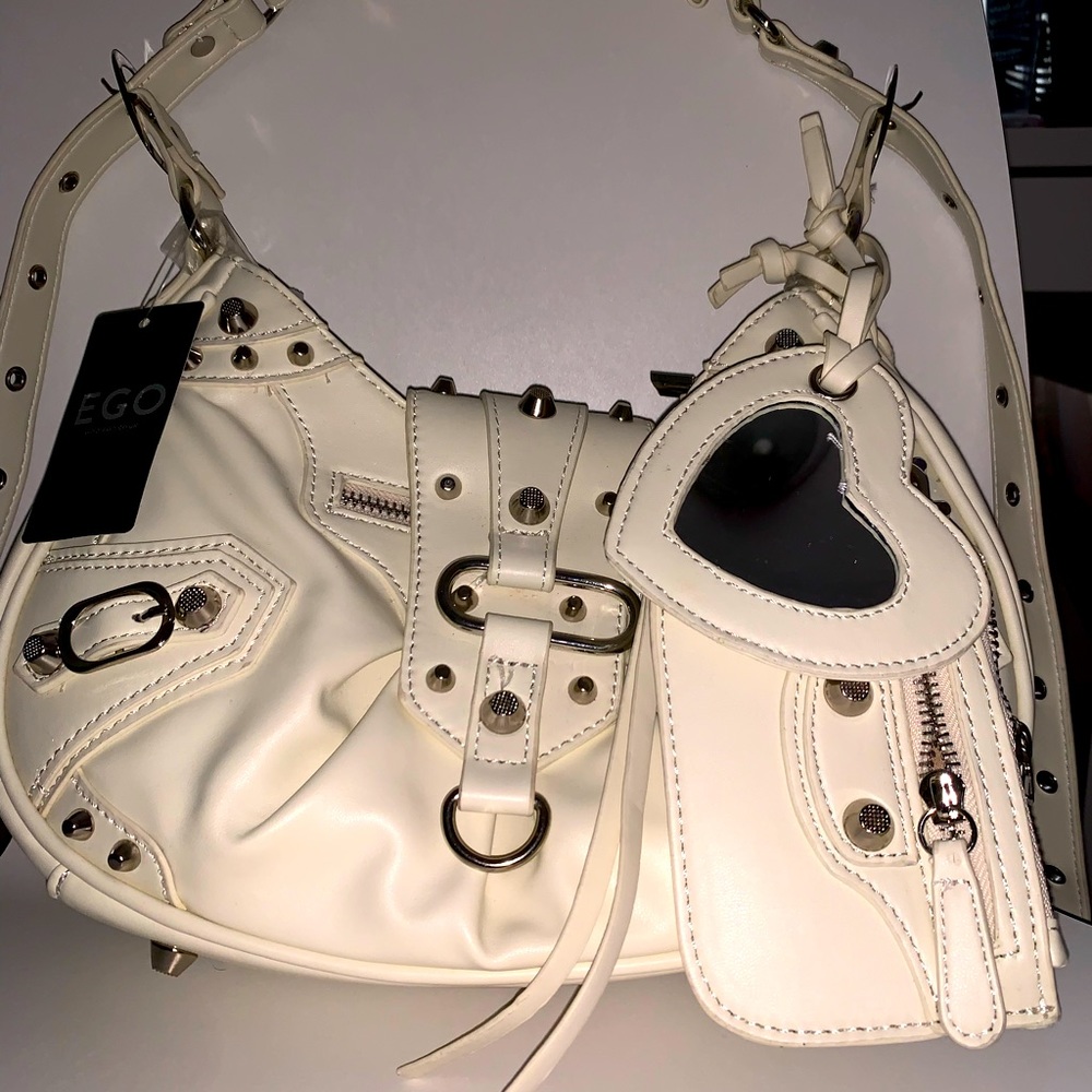 Ego white medium crossbody bag